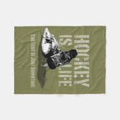 Hockey ist Leben Fleecedecke (Vorderseite (Horizontal))