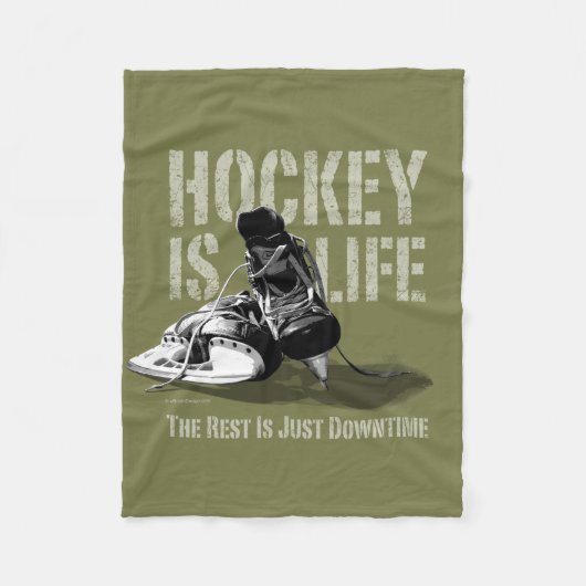 Hockey ist Leben Fleecedecke (Vorderseite)