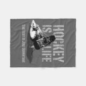 Hockey ist Leben Fleecedecke (Vorderseite (Horizontal))