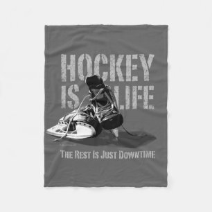 Hockey ist Leben Fleecedecke