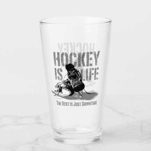 Hockey ist Leben Glas (Vorderseite)