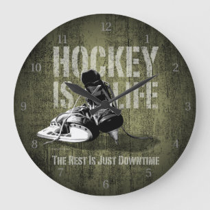 Hockey ist Leben Große Wanduhr