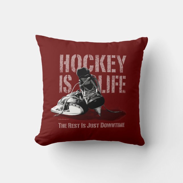 Hockey ist Leben Kissen (Vorderseite)