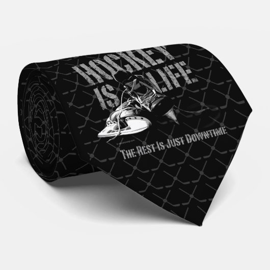 Hockey ist Leben Krawatte (Gerollt)