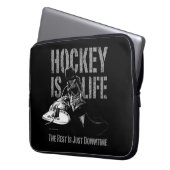 Hockey ist Leben Laptopschutzhülle (Vorderseite Links)