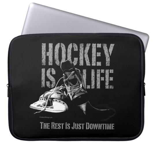 Hockey ist Leben Laptopschutzhülle (Vorderseite)