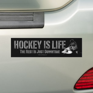 Hockey ist Leben Stoßstangenaufkleber Autoaufkleber