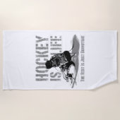 Hockey ist Leben Strandtuch (Vorderseite)