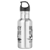 Hockey ist Leben Trinkflasche (Rückseite)