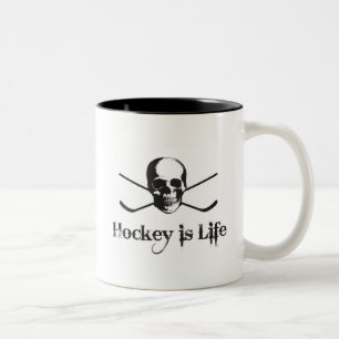 Hockey ist Leben Zweifarbige Tasse
