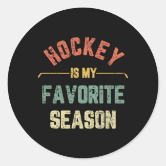 Hockey ist mein Lieblingshockey in der Saison Runder Aufkleber