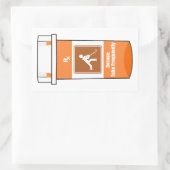 Hockey ist mein Medikament Rechteckiger Aufkleber (Tasche)