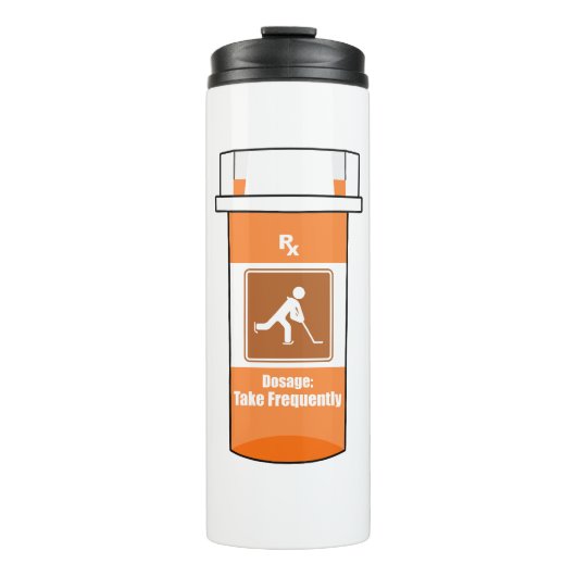 Hockey ist mein Medikament Thermosbecher (Vorderseite)