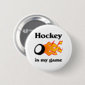 Hockey ist mein Spiel-Knopf Button (Vorne & Hinten)