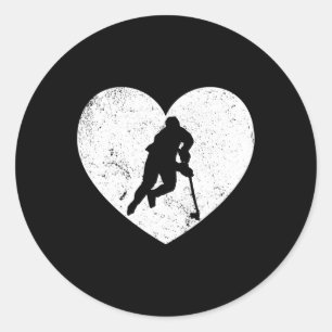 Hockey ist mein Valentine Fun Eishockey Valentines Runder Aufkleber