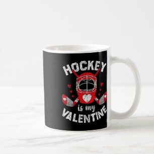Hockey ist mein Valentine Goalie Eishockey Valenti Kaffeetasse