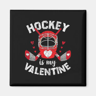 Hockey ist mein Valentine Goalie Eishockey Valenti Magnet