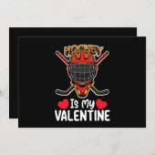 Hockey ist mein Valentinstag, Eissport Einladung (Vorne/Hinten)