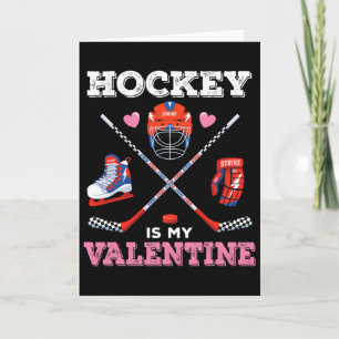 Hockey ist mein Valentinstag Lustiger Hockey Valen Karte