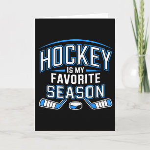 Hockey ist meine Lieblingsjahreszeit Lustiges Eish Karte