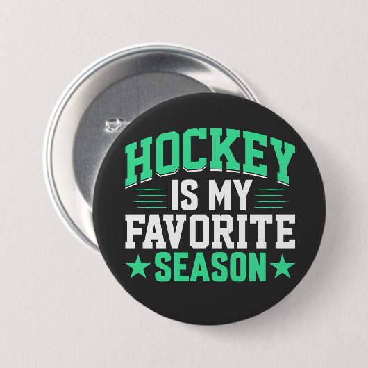 Hockey ist meine Lieblingssaison Button (Vorne & Hinten)