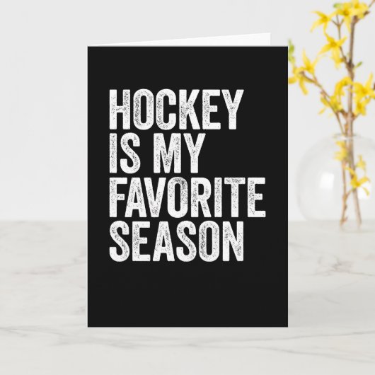 Hockey ist meine Lieblingssaison Karte (Gelbe Blume)
