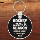 Hockey ist meine Lieblingssaison Schlüsselanhänger (Rückseite)