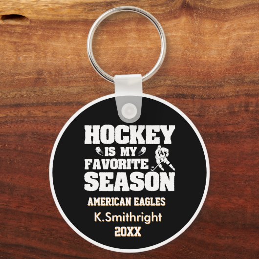 Hockey ist meine Lieblingssaison Schlüsselanhänger (Vorderseite)