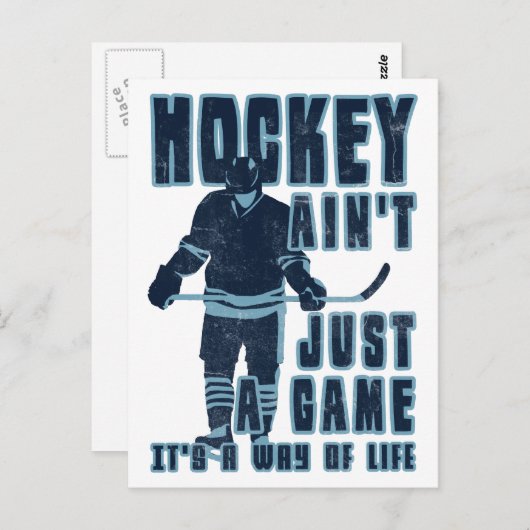 Hockey ist nicht nur ein Spiel Postkarte (Vorne/Hinten)