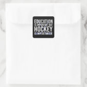 Hockey ist wichtig anter Funny Hockey Geschenke Quadratischer Aufkleber (Tasche)