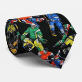 Hockey-Jahreszeit-Eis-Hockey-Muster-Krawatte Krawatte (Gerollt)