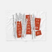 Hockey-Jargon Fleecedecke (Vorderseite (Horizontal))