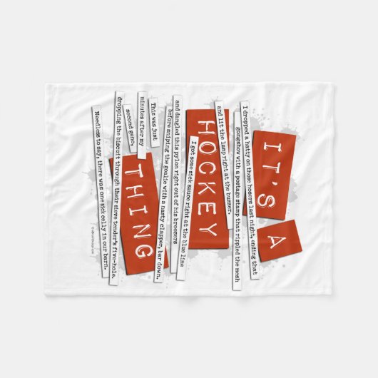 Hockey-Jargon Fleecedecke (Vorderseite (Horizontal))