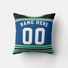 Hockey Jersey Name & Number Template Pillow Kissen