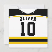 Hockey Jersey Themed Party Einladungen Vorlage (Rückseite)