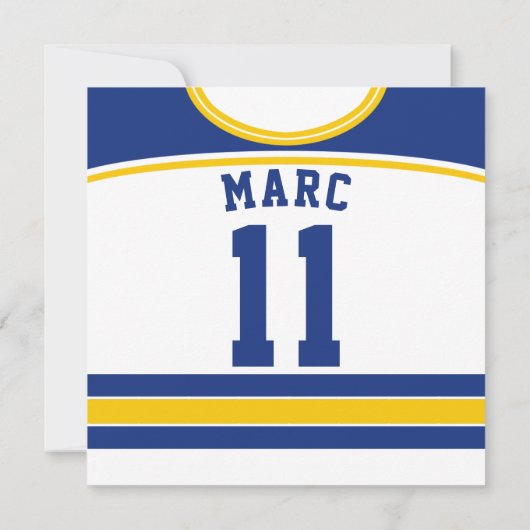 Hockey Jersey Themed Party lädt zur Vorlage ein (Rückseite)