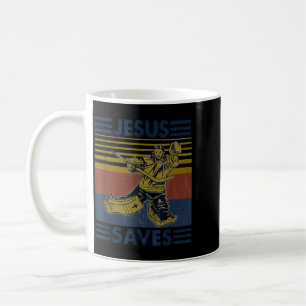 Hockey Jesus rettet lustiger Hockey Strafbank Kaffeetasse