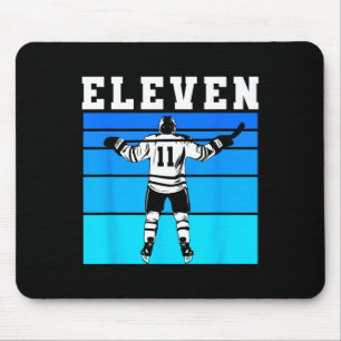 Hockey-Junge 11. Geburtstag Elf Eishockey-Geburtst Mousepad