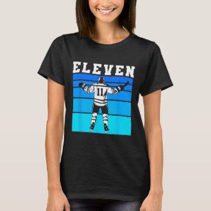 Hockey Junge 11. Geburtstag Elf Eishockey Geburtst T-Shirt