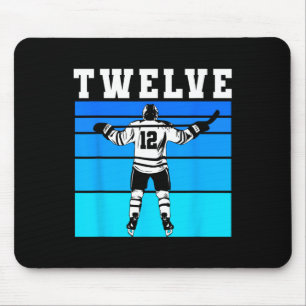 Hockey Junge 12. Geburtstag Zwölf Eishockey Geburt Mousepad