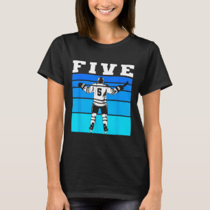 Hockey-Junge 5. Geburtstag Fünf Eishockey-Geburtst T-Shirt
