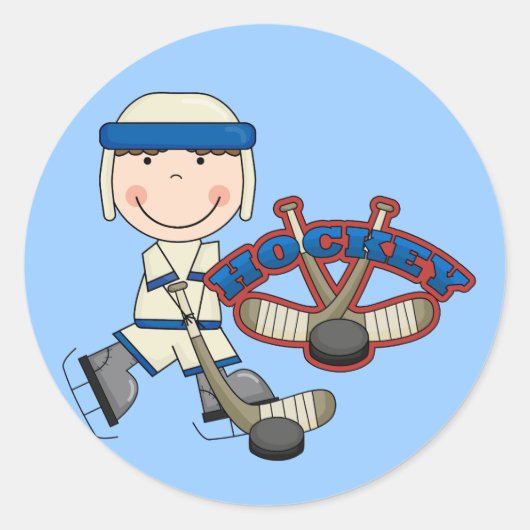 HOCKEY - Junge Hemden und Geschenke Runder Aufkleber (Vorderseite)
