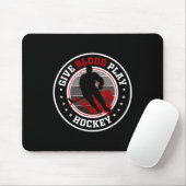 Hockey-Jungen-Kram oder Blut geben, Eishockey spie Mousepad (Mit Mouse)