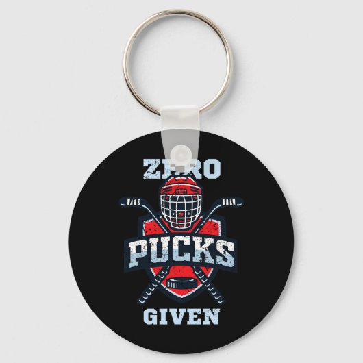 Hockey-Jungen oder Null Pucks gegeben Schlüsselanhänger (Vorderseite)