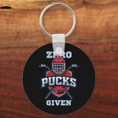 Hockey-Jungen oder Null Pucks gegeben Schlüsselanhänger (Vorderseite)