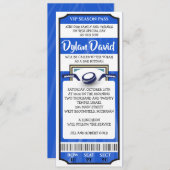 HOCKEY-KARTE Bar-Schläger Mitzvah Einladung (Vorne/Hinten)