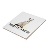 Hockey-Katze Pissed Fliese (Seite)