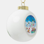 Hockey Keramik Kugel-Ornament (Links)