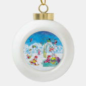 Hockey Keramik Kugel-Ornament (Vorderseite)