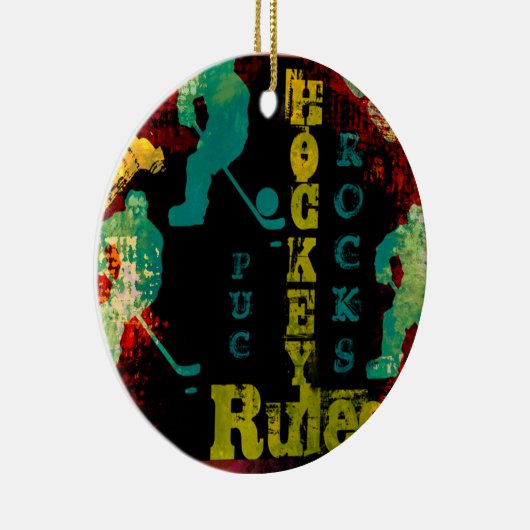 HOCKEY KERAMIK ORNAMENT (Rechts)